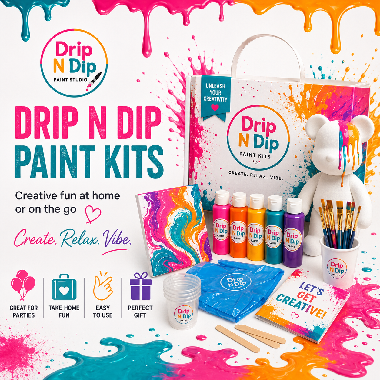 Drip N Dip Take-Home Paint Kit